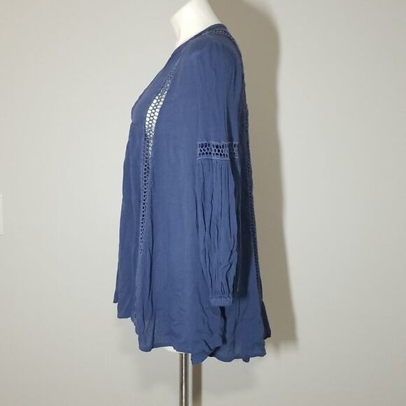 Free People Just the Two of Us Boho Long Sleeve Flowy Tunic - Picture 4 of 11